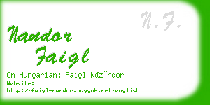 nandor faigl business card